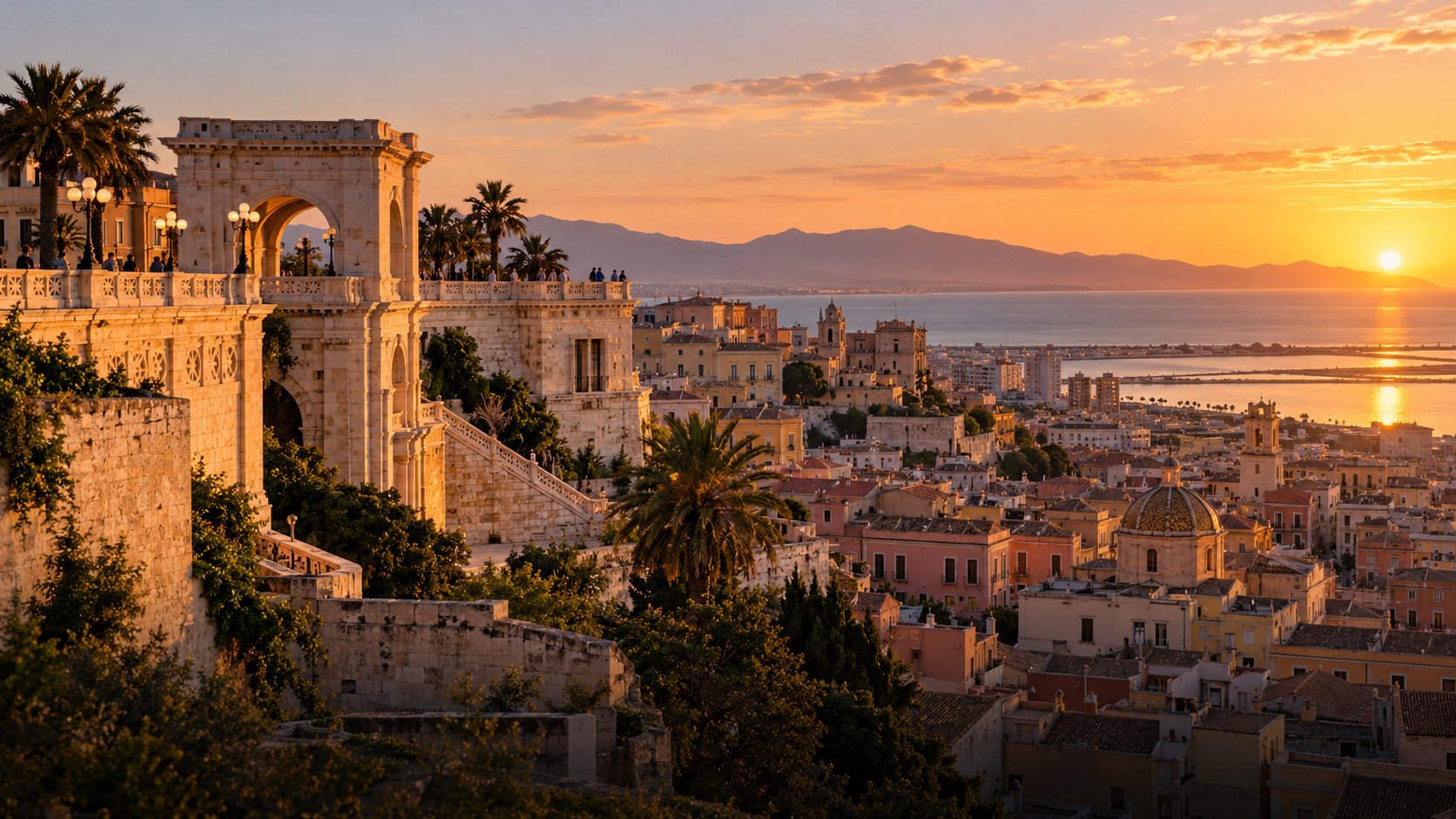 Blick auf Cagliari