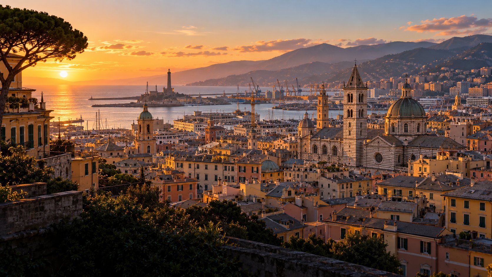 Blick auf Genua